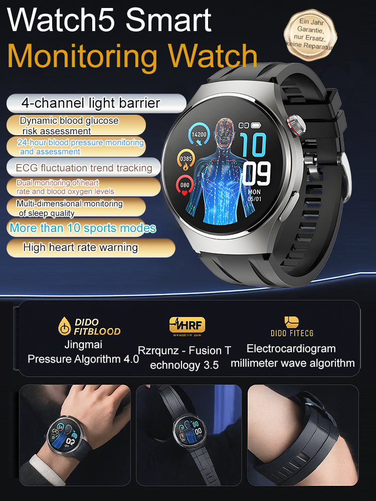 【50% Off】❤️ Flagship Smartwatch for Health Protection, 24/7 Health Data Center