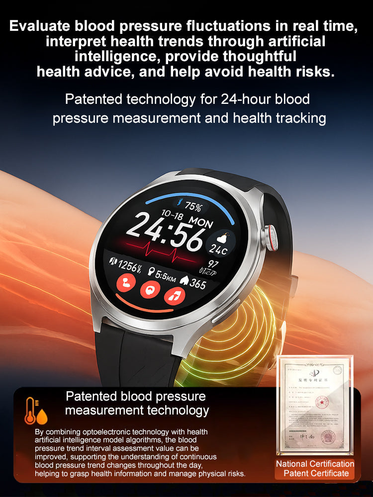 【50% Off】❤️ Flagship Smartwatch for Health Protection, 24/7 Health Data Center